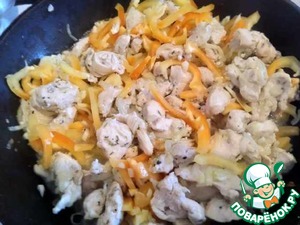 Курица с болгарским перцем в сливочном соусе