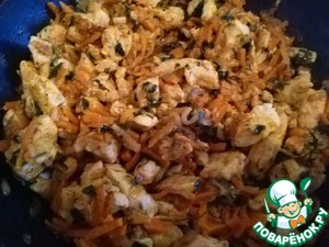 Курица с морковью и розмарином