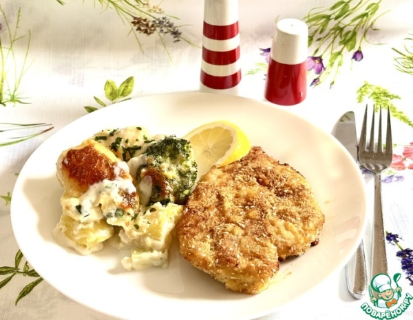 Куриный шницель из духовки