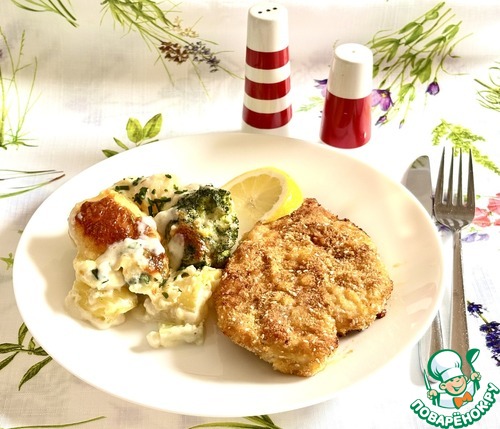 Куриный шницель из духовки