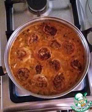 Ленивые пельмени в томатно-сметанном соусе