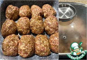 Тефтели "ёжики в помидорах"