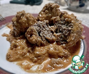 Тефтели "ёжики в помидорах"