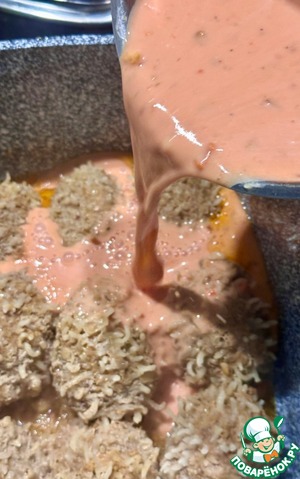 Тефтели "ёжики в помидорах"