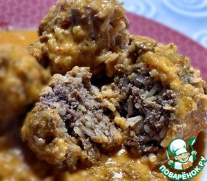 Тефтели "ёжики в помидорах"