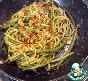 Трапанезе с жареной стручковой фасолью