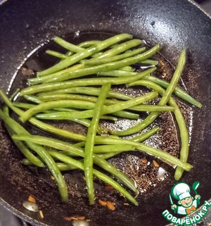 Трапанезе с жареной стручковой фасолью