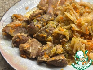 Утиная грудка в капусте