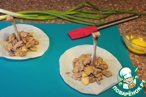 Утиные голени на косточке в мешочках