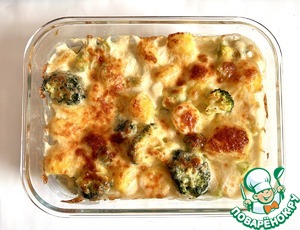 Запеканка из картофеля и брокколи