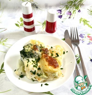 Запеканка из картофеля и брокколи